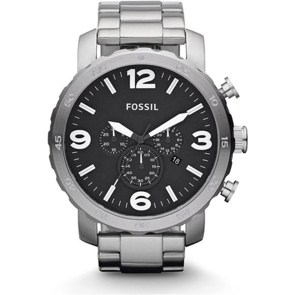 Fossil Men's Nate Stainless Steel Quartz Chronograph Watch